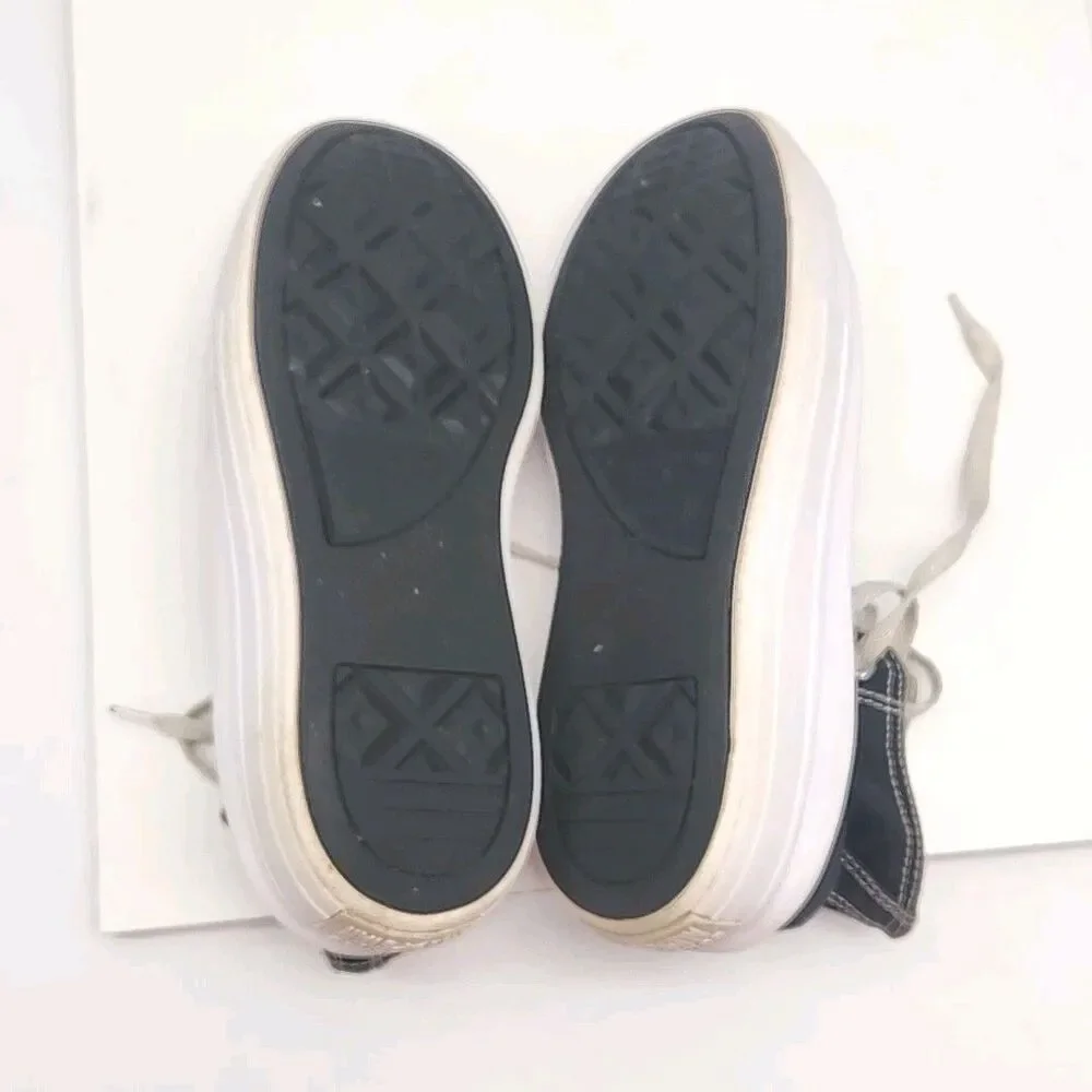 Converse All Star Shoe Sneaker Women Sz 9 High Top Platform Black White 568497C